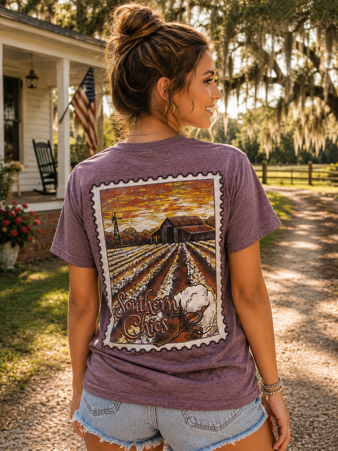 Southern Chics Cotton Stamp Soft Style T-Shirt