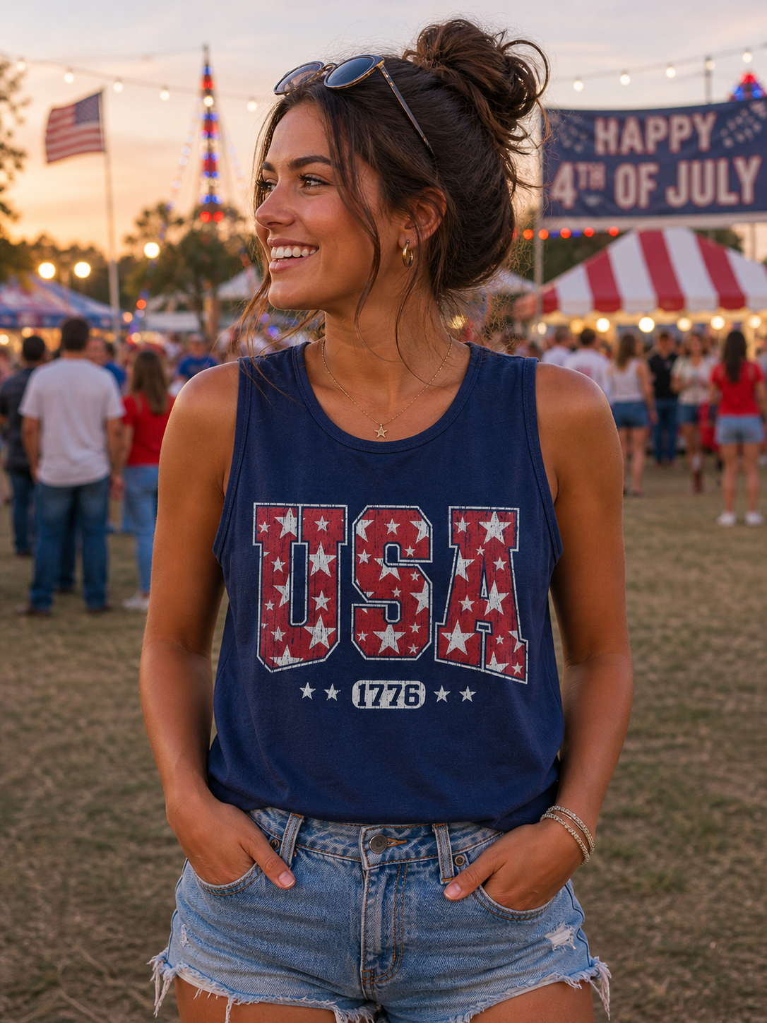 Southern Chics USA Comfort Colors Tank Top