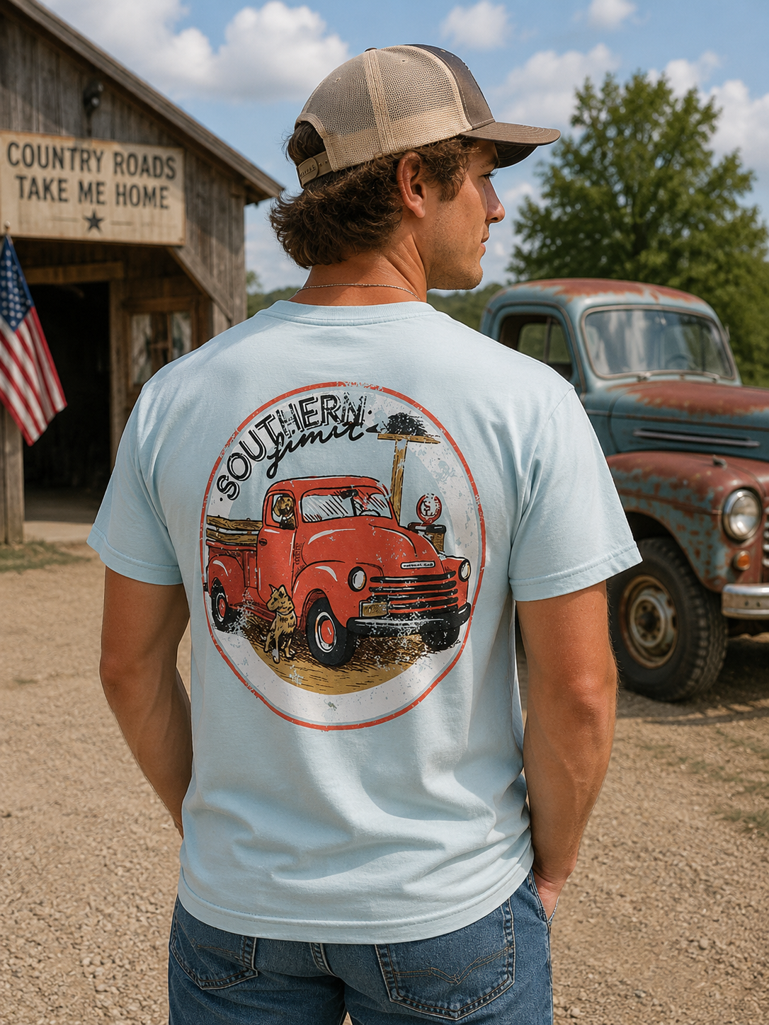 Southern Limits Dogs and Truck Unisex T-Shirt
