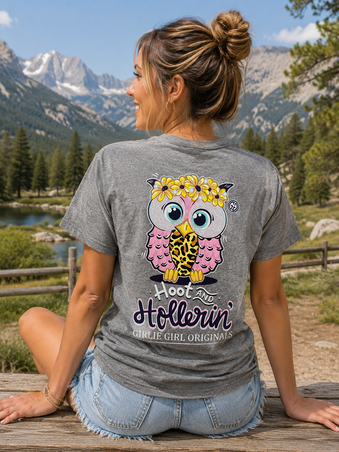 Girlie Girl Originals Preppy Hoot &amp; Hollerin Owl T-Shirt