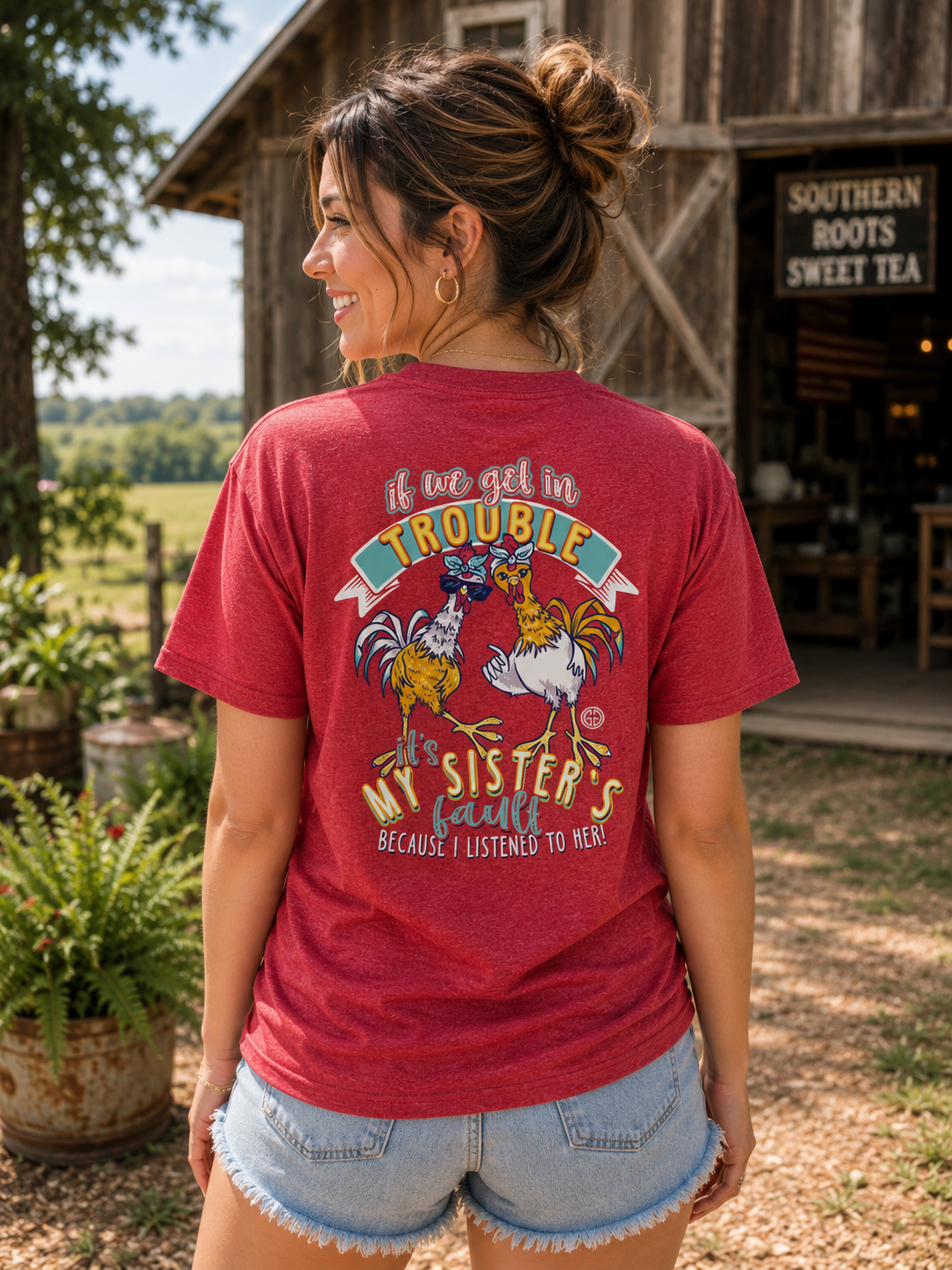 Girlie Girl Originals Trouble Sisters Fault T-Shirt