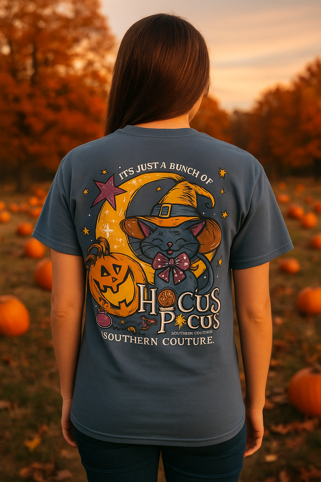 Southern Couture Classic Hocus Pocus Cat Fall T-Shirt - SimplyCuteTees