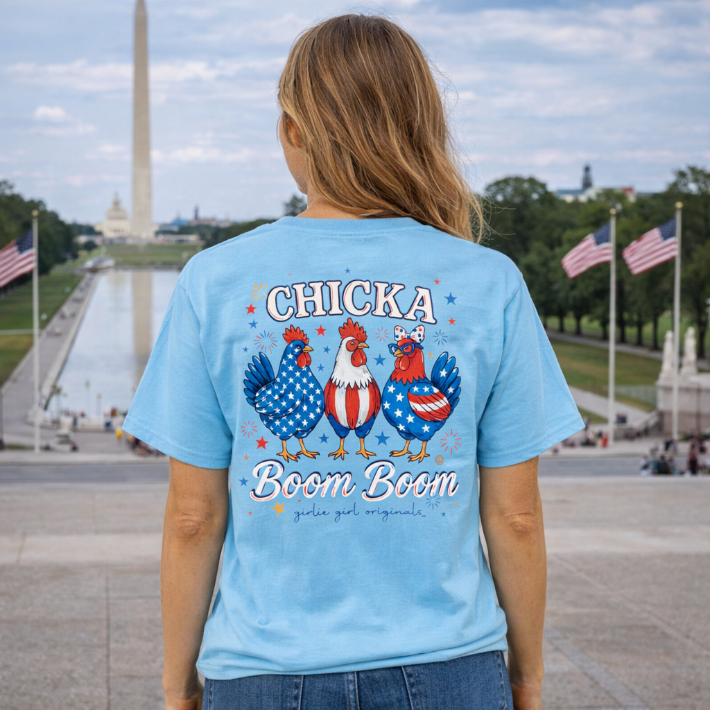 Girlie Girl Originals Chicka Boom Boom USA T-Shirt - SimplyCuteTees