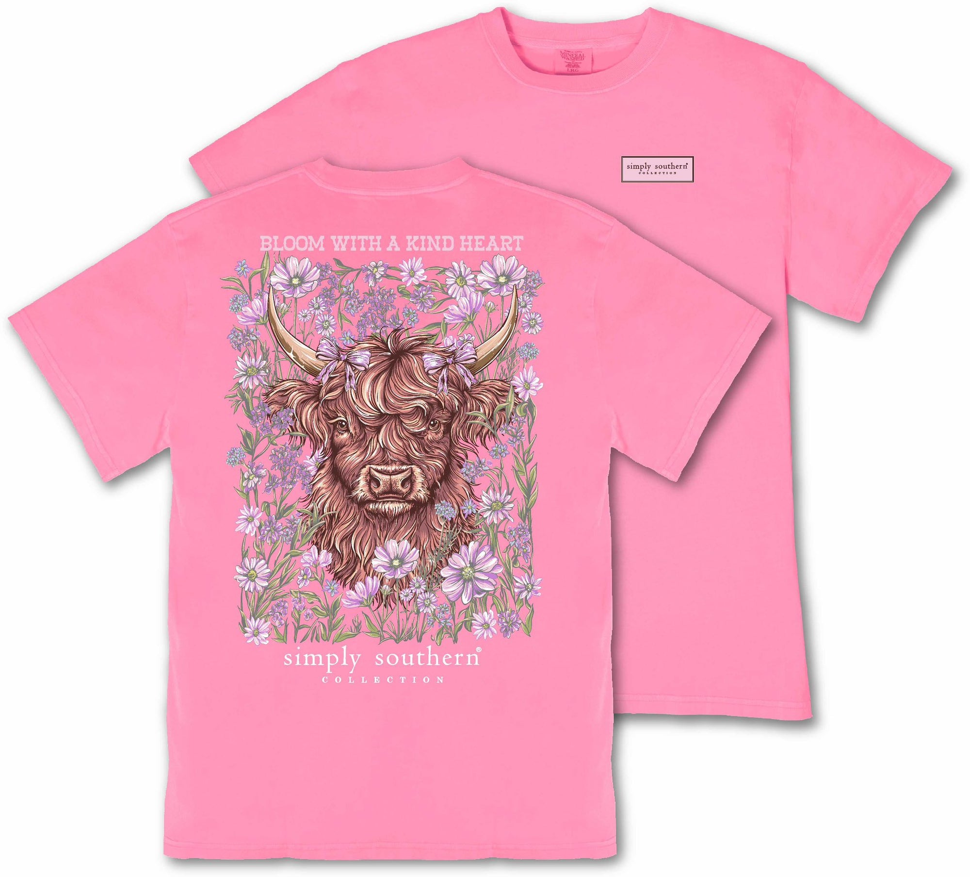 Simply Southern Bloom Kind Cow Mineral Washed T-Shirt