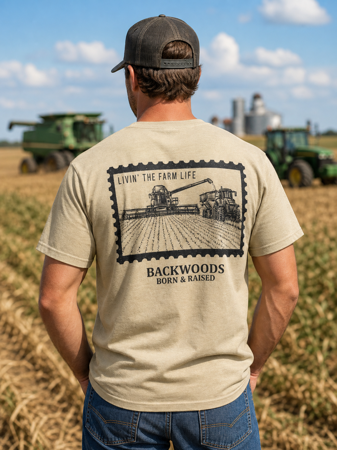 Backwoods Born & Raised Farm Comfort Colors Unisex T-Shirt