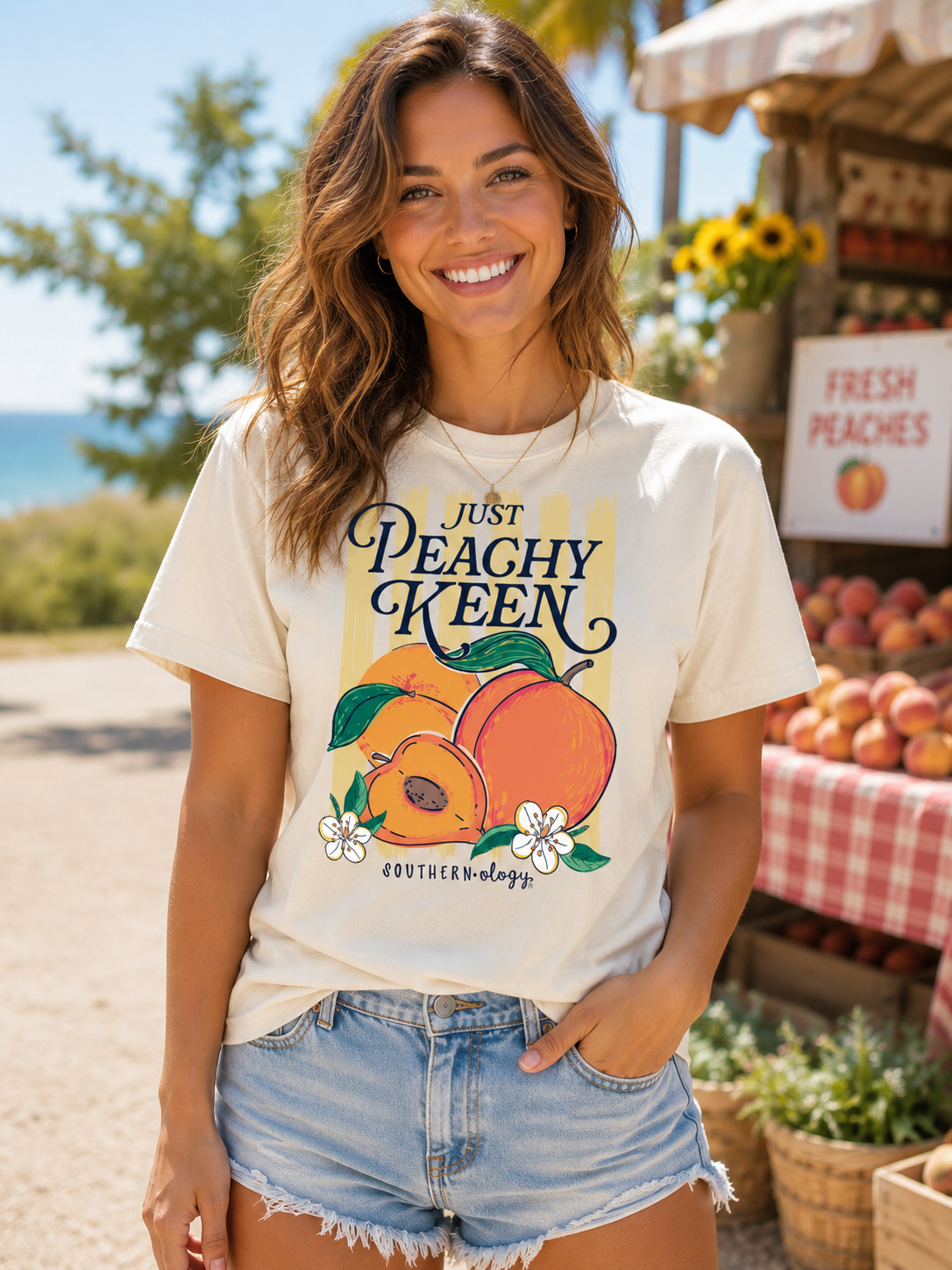 Southernology Just Peachy Keen Comfort Colors T-Shirt