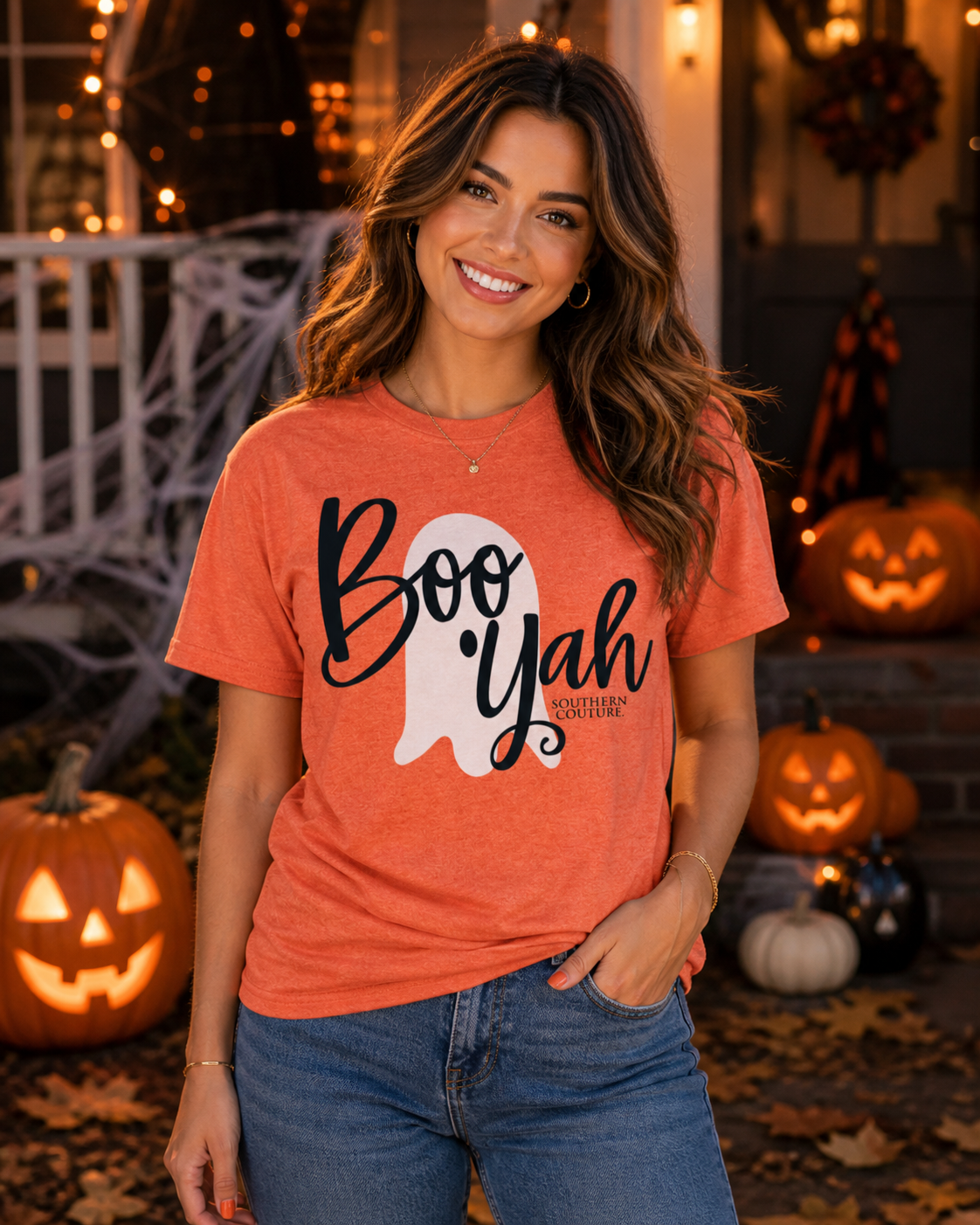 SALE Southern Couture Boo Yah Halloween Fall Soft T-Shirt