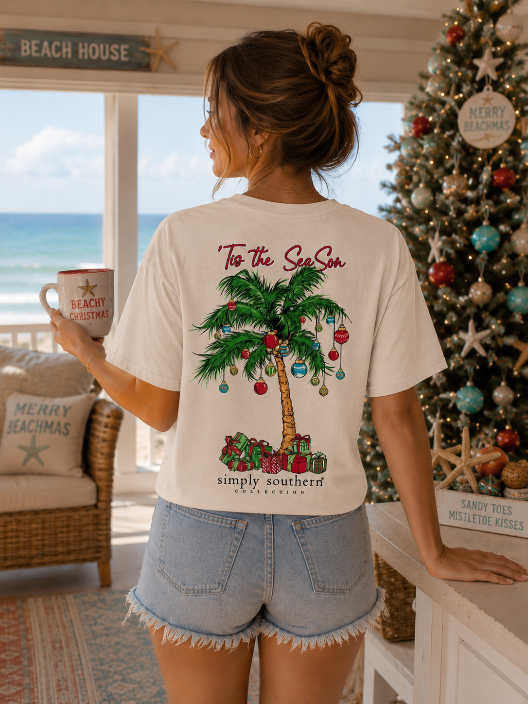 Simply Southern Christmas Palm Tree Holiday T-Shirt