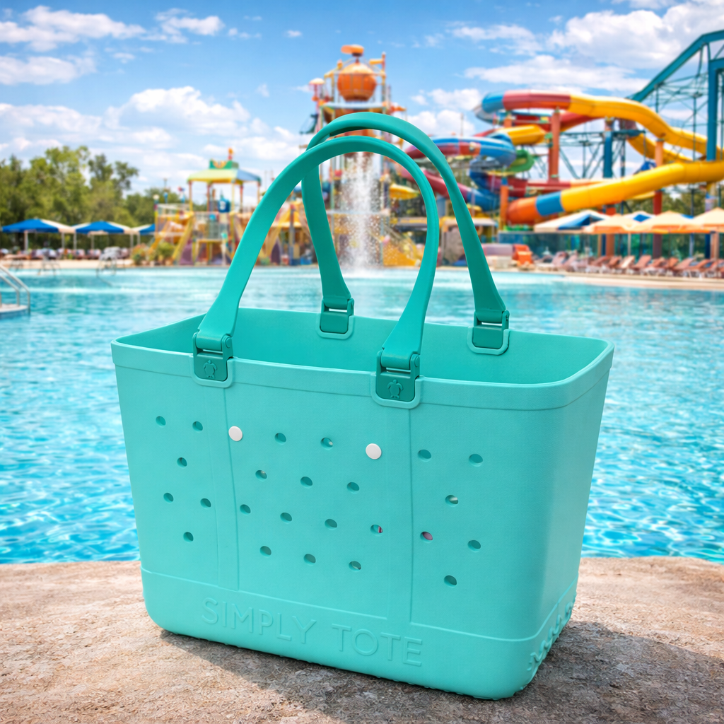 Simply Southern Solid Beach Waterproof Washable Large Tote Bag