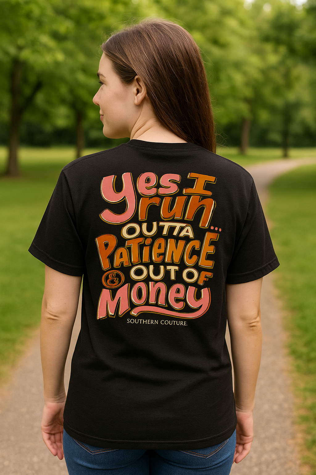 Southern Couture Classic Yes I Run T-Shirt - SimplyCuteTees