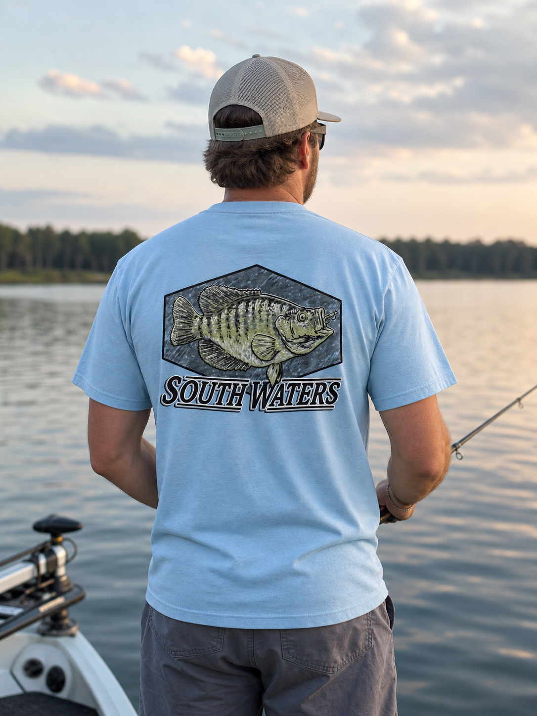 Backwoods South Waters Fishing Crappie Unisex T-Shirt