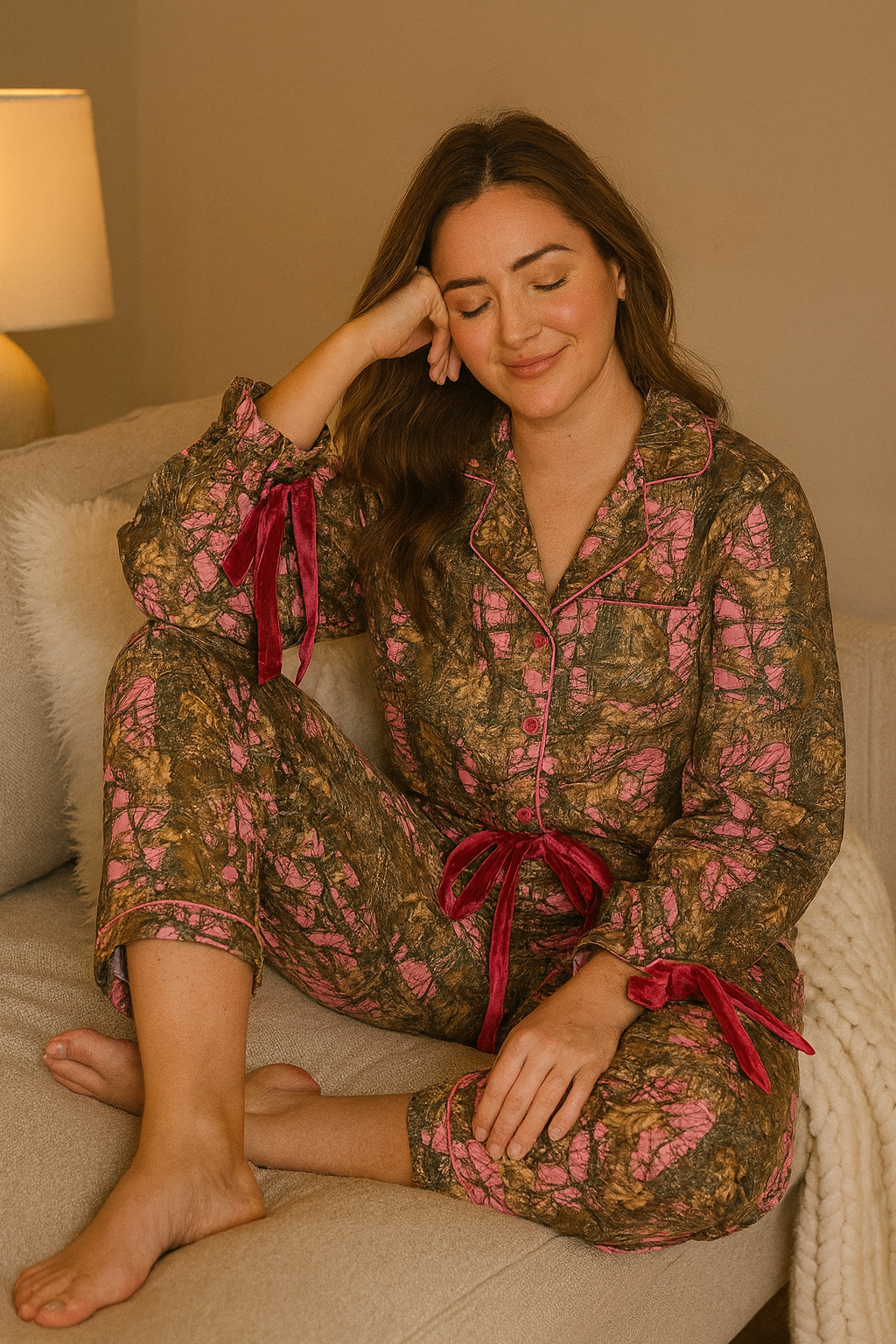 Simply Southern Camo Pink PJ Pants &amp; Long Sleeve T-Shirt Set