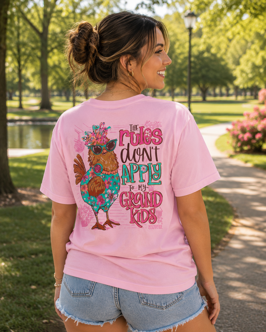 Southern Couture Classic The Rules Don't Apply Grandkids T-Shirt