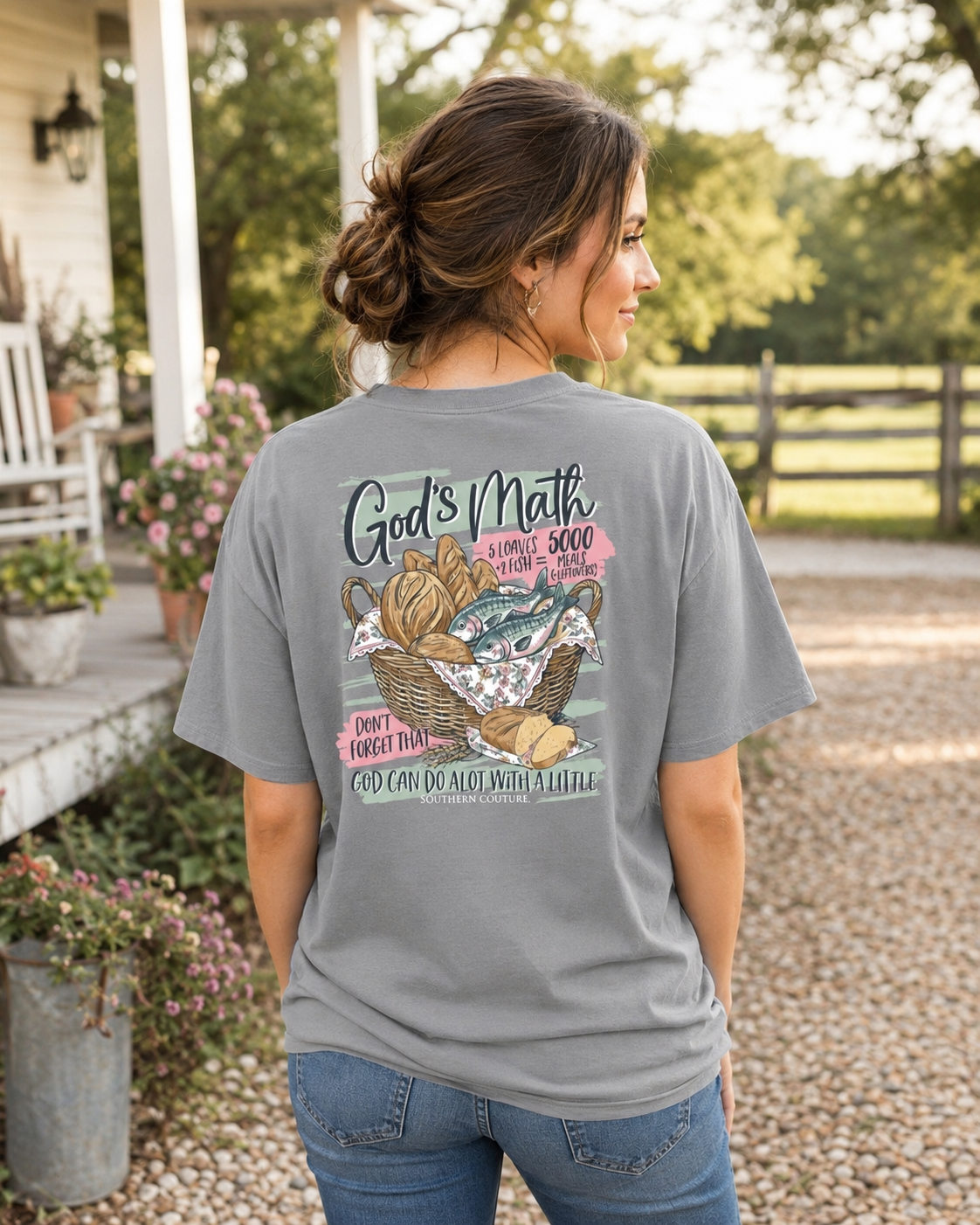 Southern Couture Classic Gods Math Gravel T-Shirt