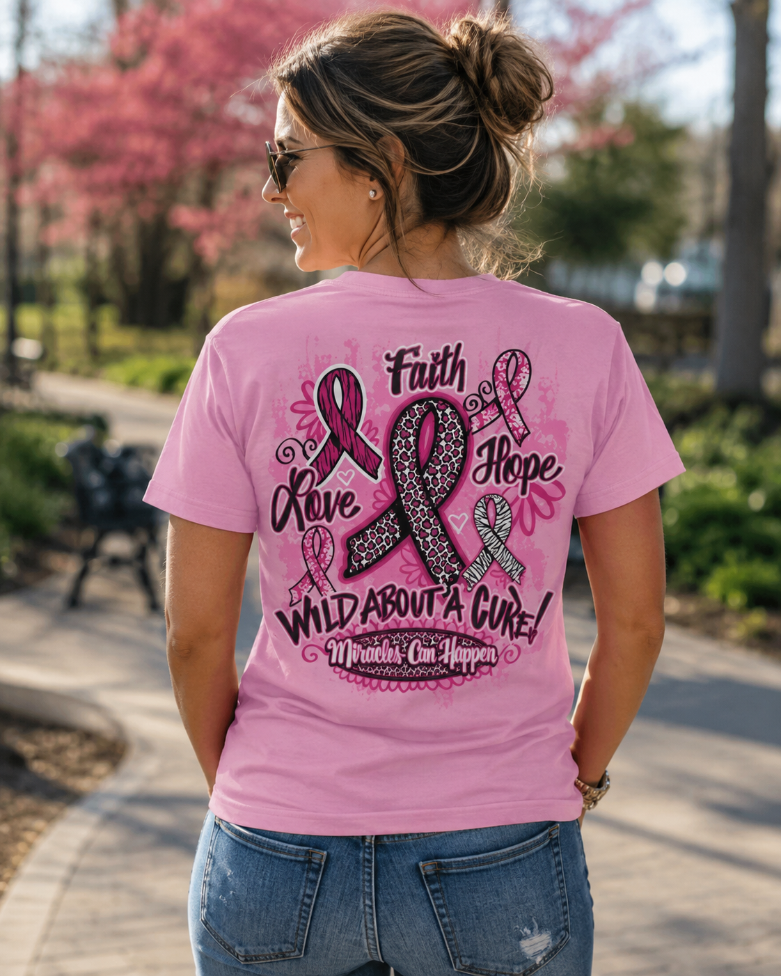 SALE Sweet Thing Funny Cure Pink Ribbon Cancer Girlie Bright T-Shirt