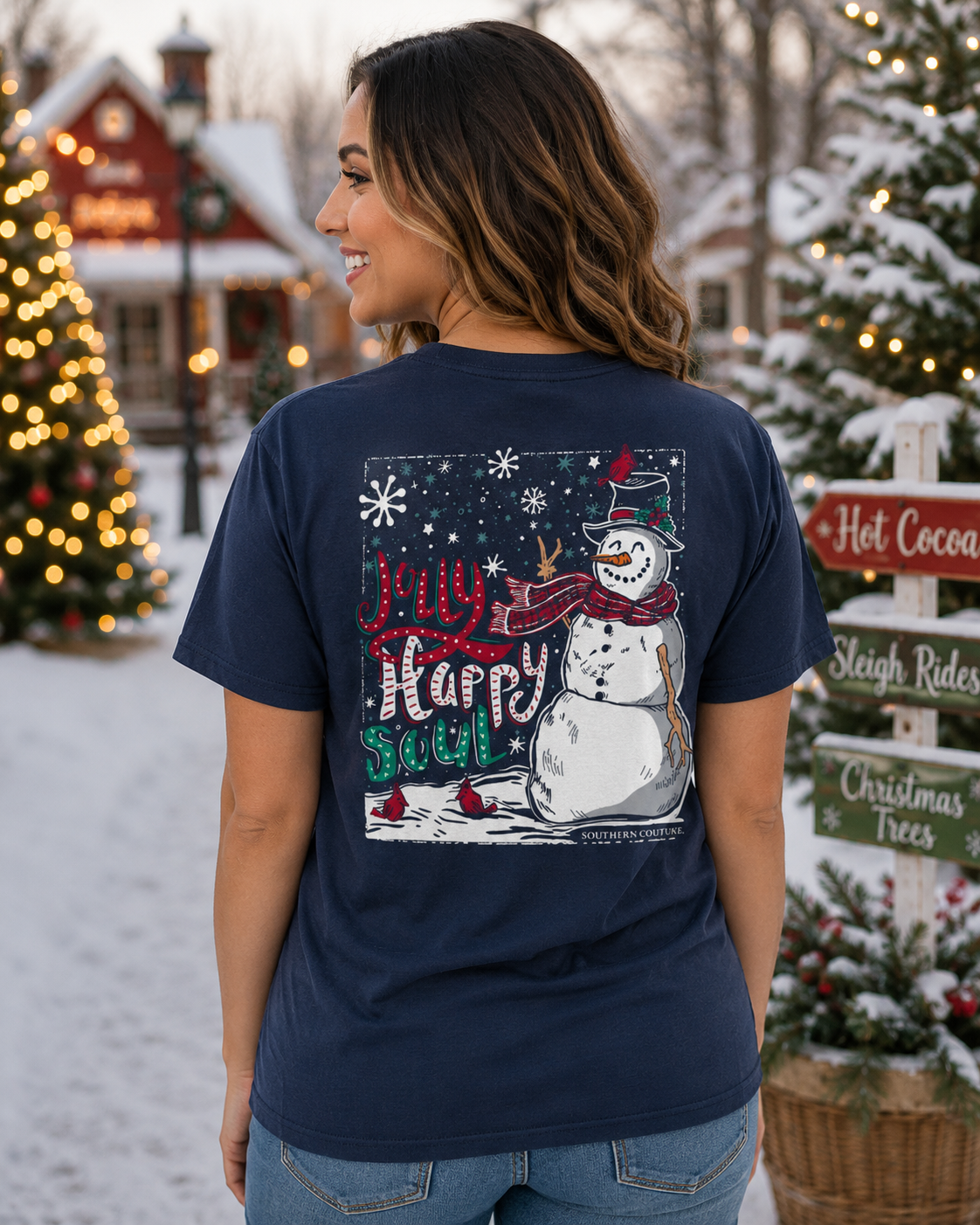 Southern Couture Classic Jolly Happy Soul Holiday T-Shirt