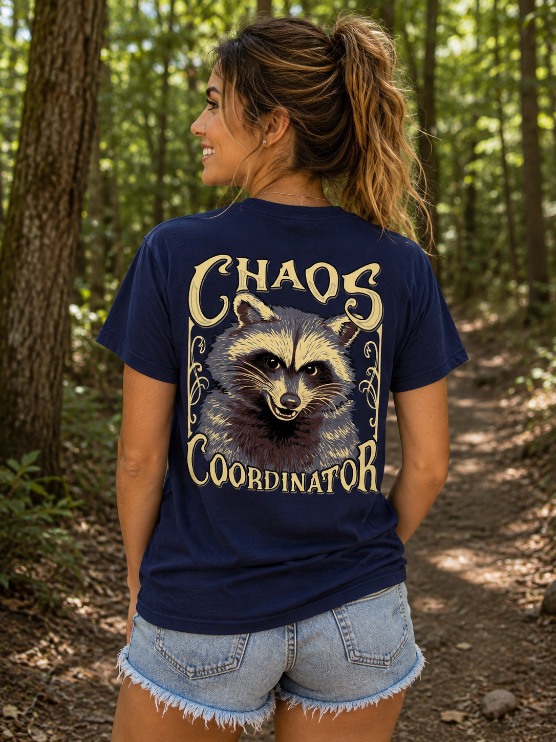 Southern Attitude Chaos Coordinator Raccoon T-Shirt