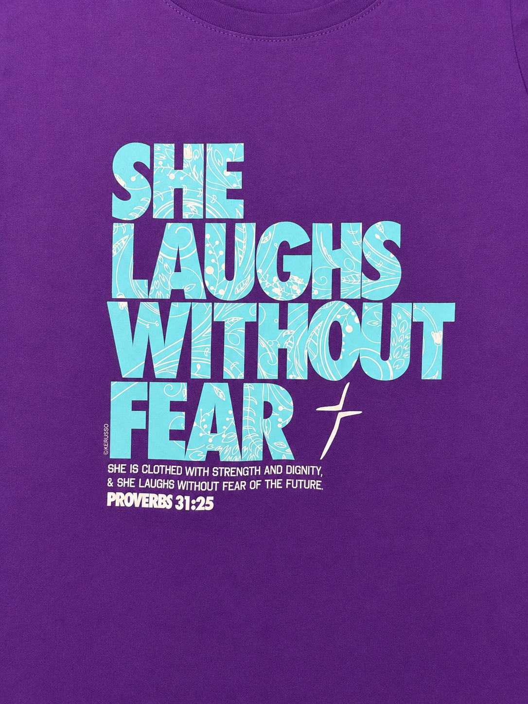 Kerusso She Laughs Without Fear Active Christian Bright T Shirt