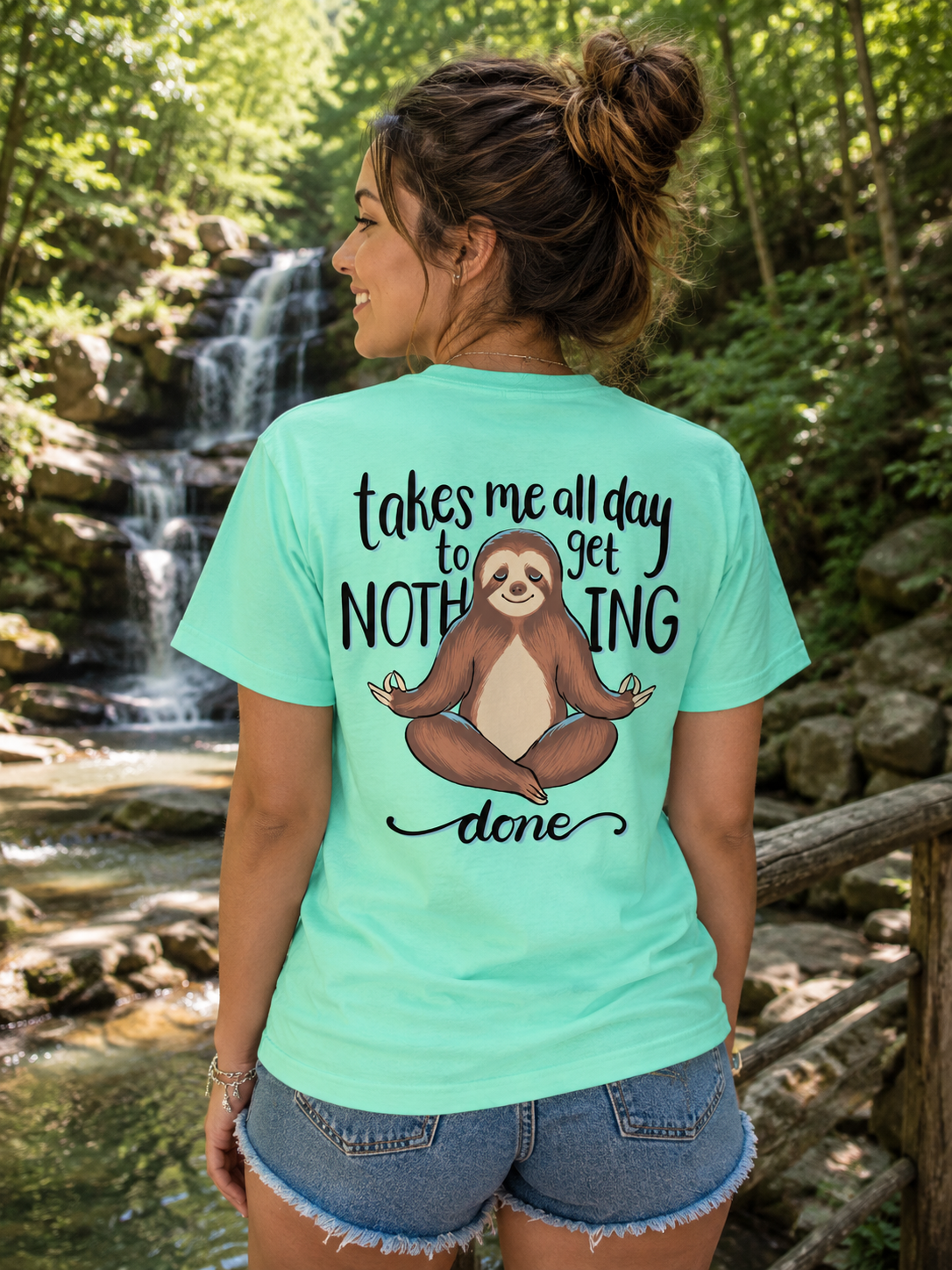 Southern Attitude Takes All Day Sloth T-Shirt