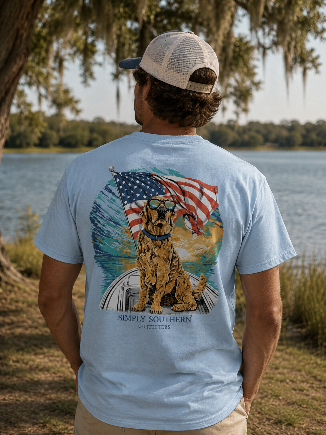 Simply Southern Outfitters USA Dog Mineral Washed Unisex T-Shirt