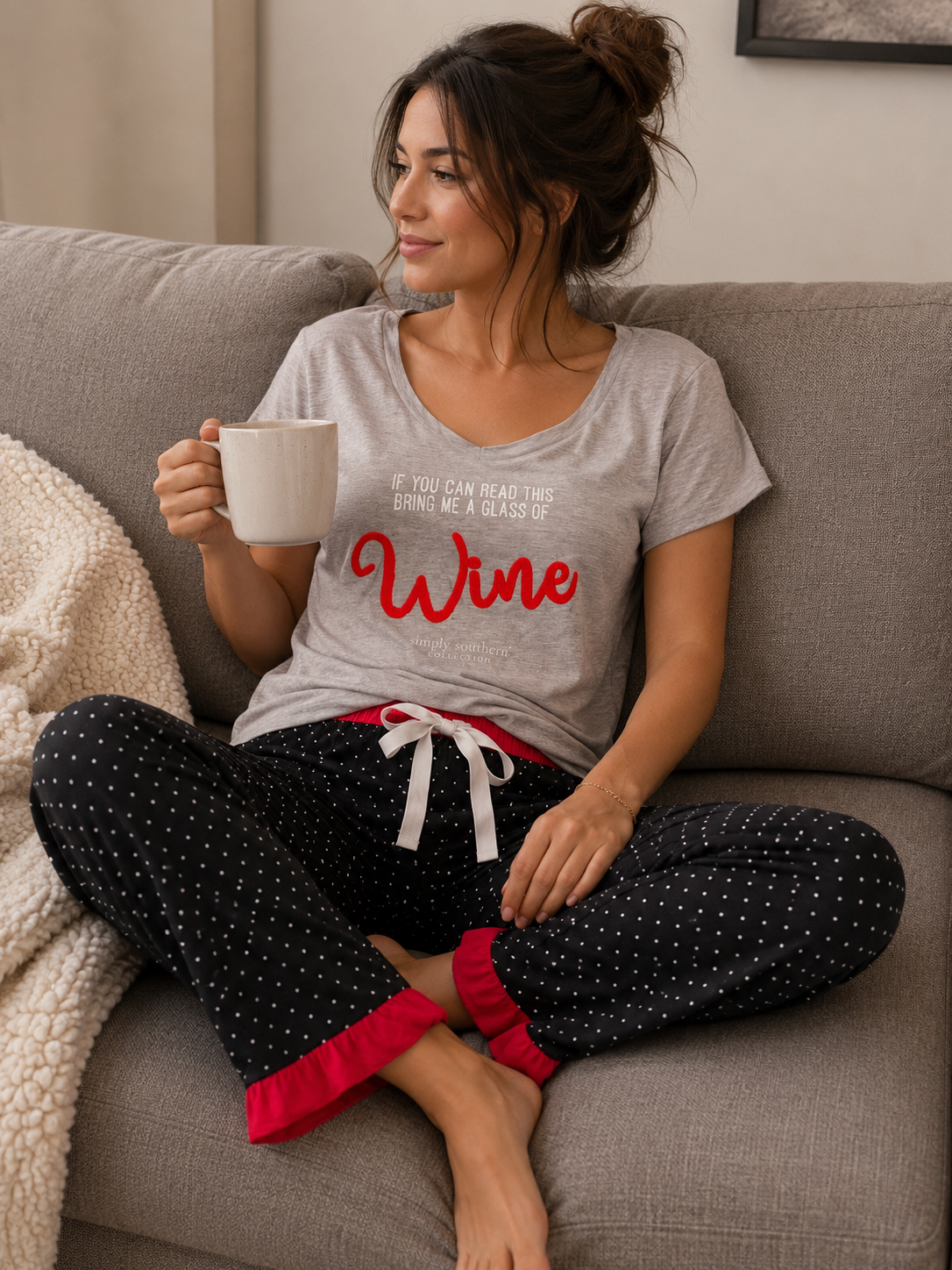 Simply Southern Wine PJ Pants & T-Shirt Set