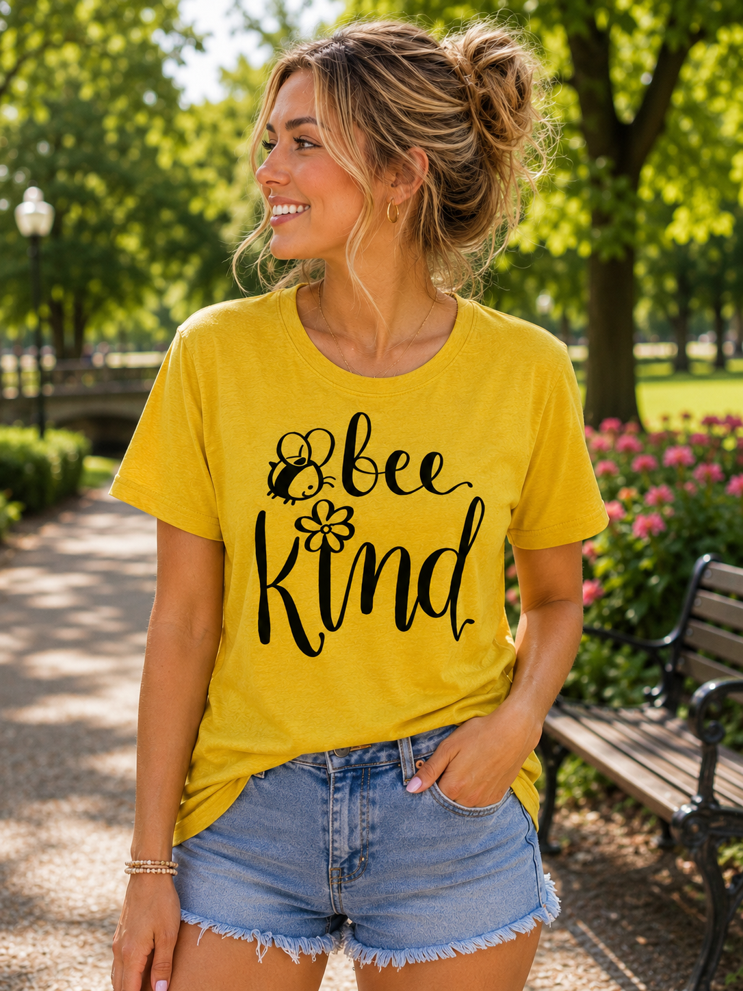 SALE Southern Attitude Bee Kind Soft Canvas T-Shirt