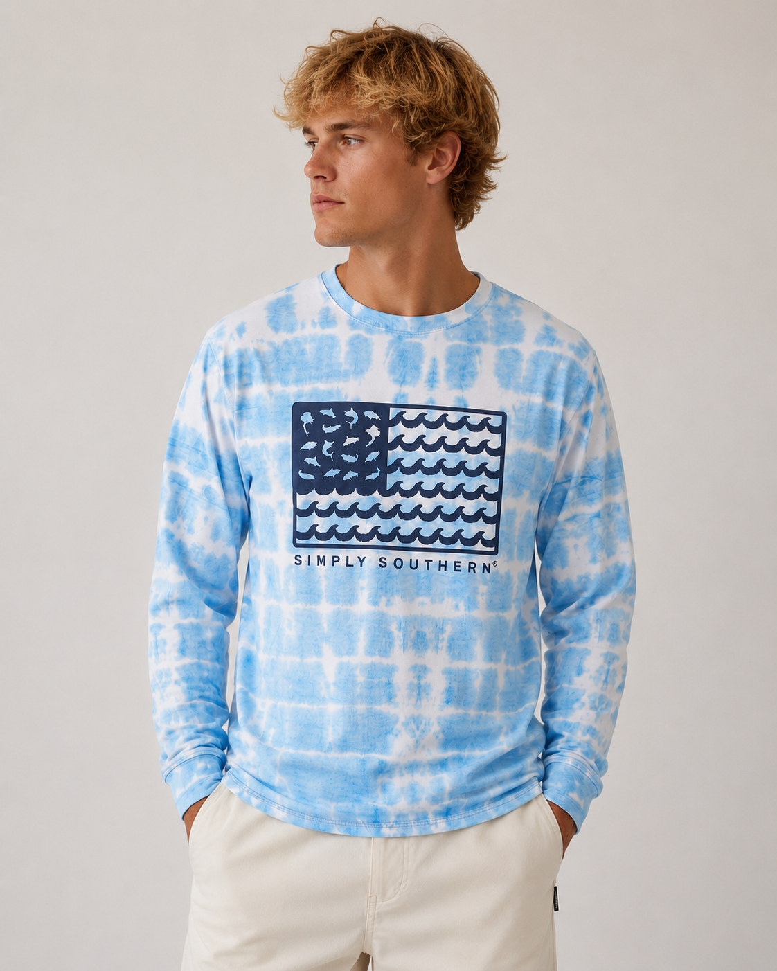 SALE Simply Southern USA Flag Rash Guard Swim UV Protection Unisex Long Sleeve T-Shirt