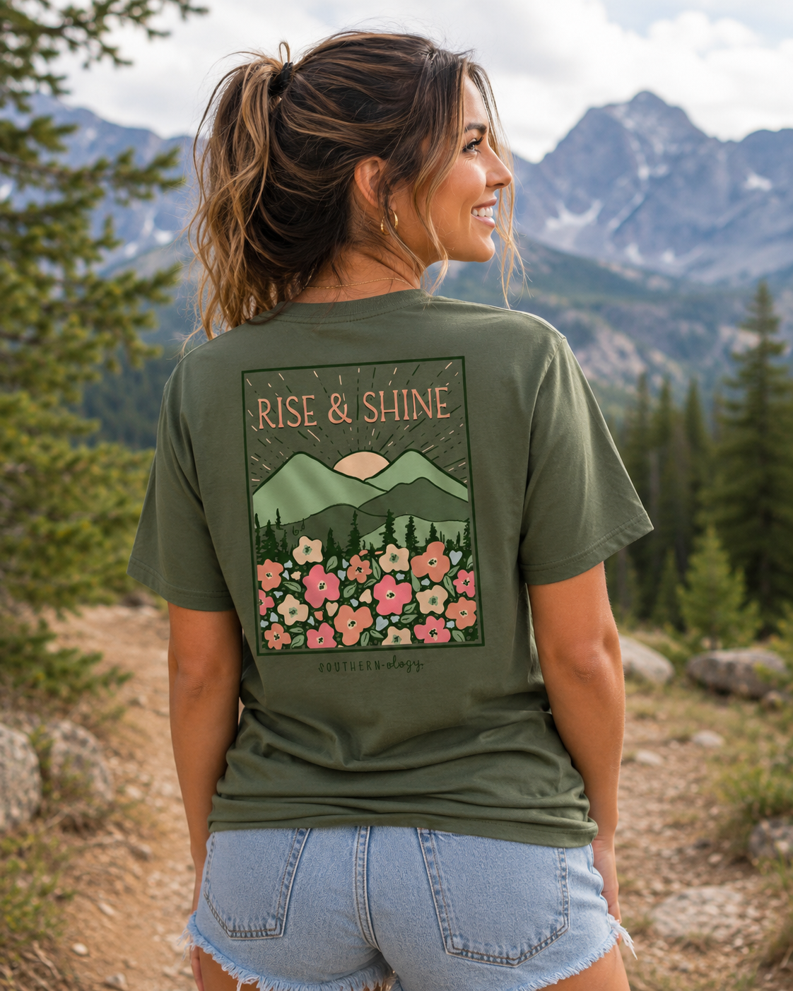 Southernology Mountain Rise and Shine Comfort Colors T-Shirt