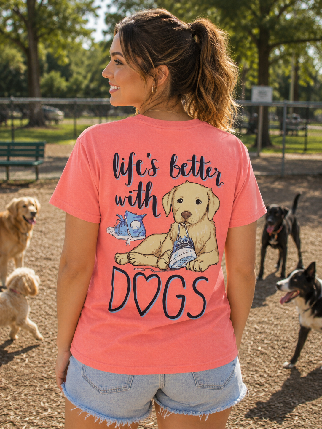 Southern Attitude Preppy Life's Better With Dogs T-Shirt