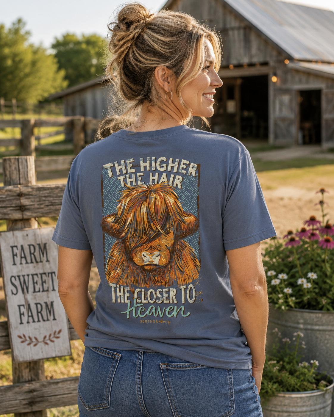 Southernology Higher the Hair Comfort Colors T-Shirt