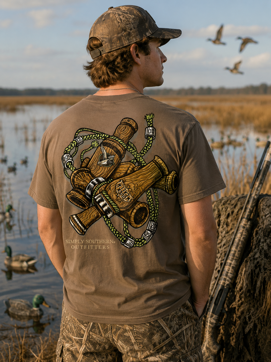 Simply Southern Outfitters Duck Call Mineral Washed Unisex T-Shirt