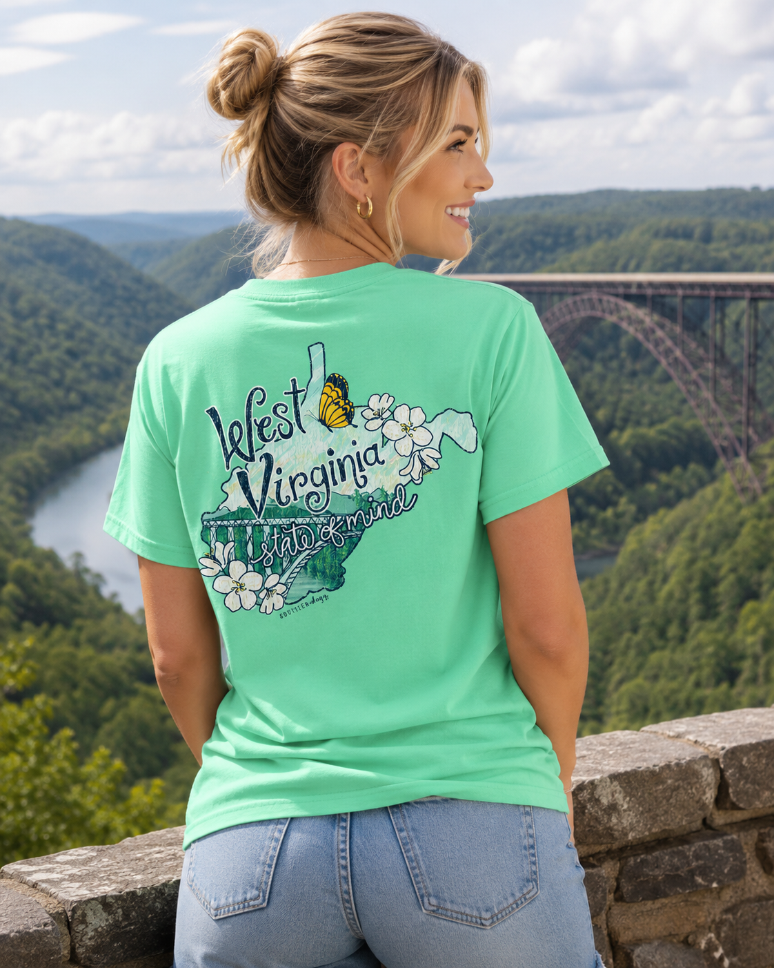 SALE Southernology West Virginia Mountain State Comfort Colors T-Shirt