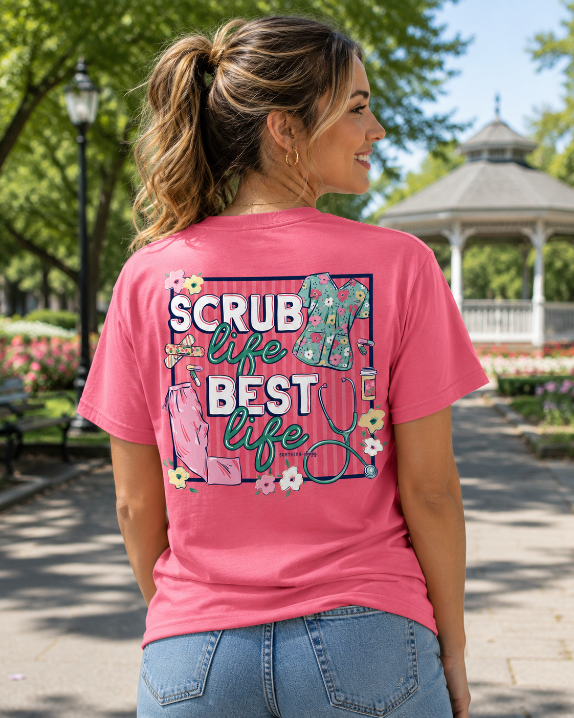 Southernology Scrub Life Best Life Comfort Colors T-Shirt