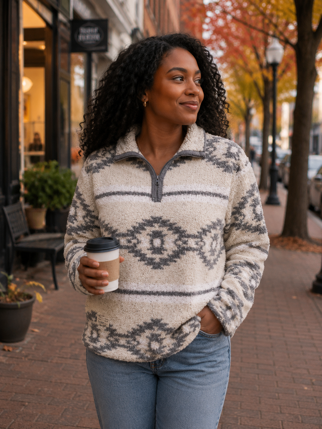 SALE Simply Southern Aztec Soft Cozy Long Sleeve Jacket
