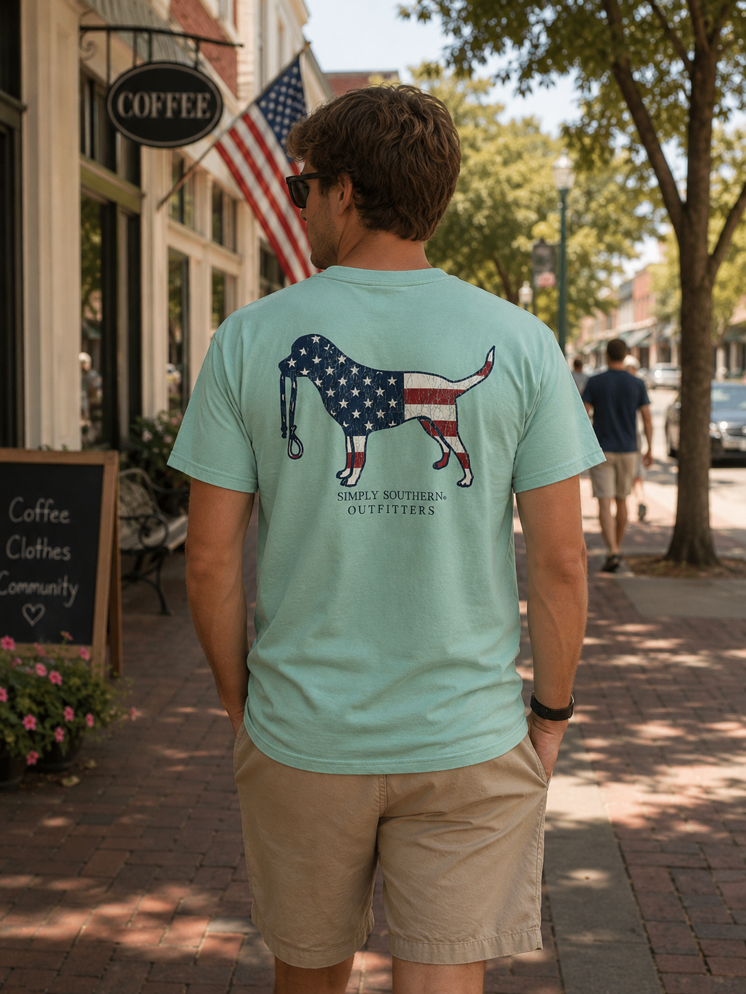 Simply Southern Outfitters USA Dog Mineral Washed Unisex T-Shirt