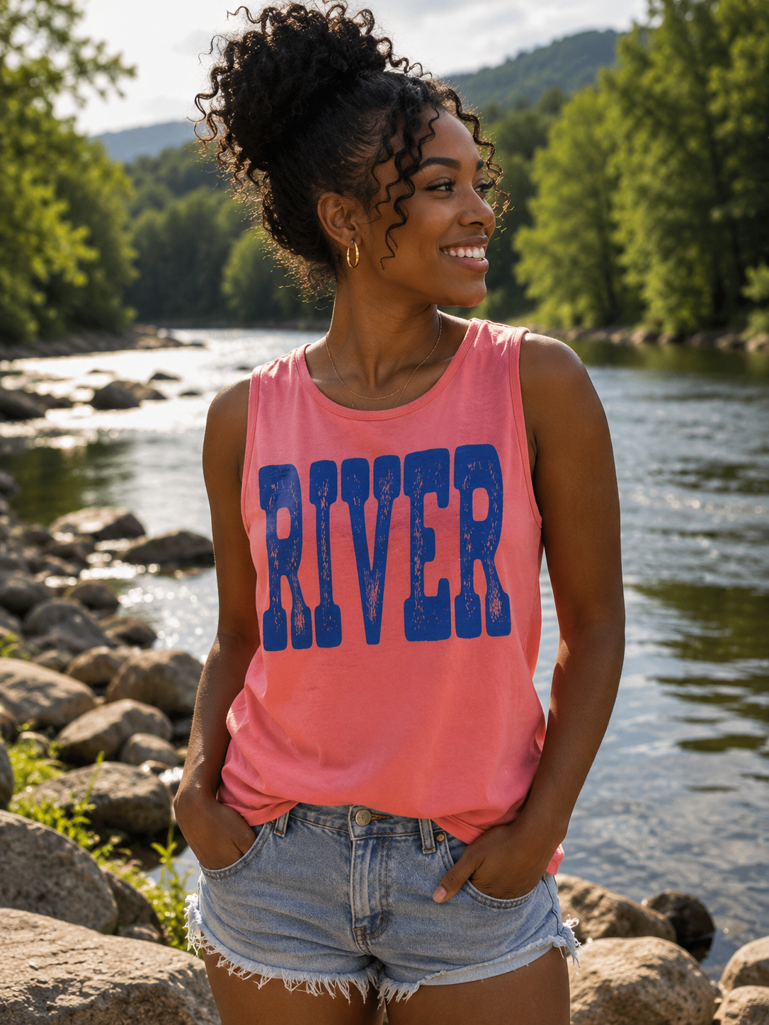 Southern Chics River Comfort Colors Tank Top