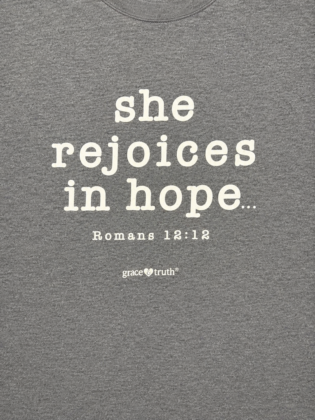 grace &amp; truth Rejoices in Hope Long Sleeve Hoodie T-Shirt
