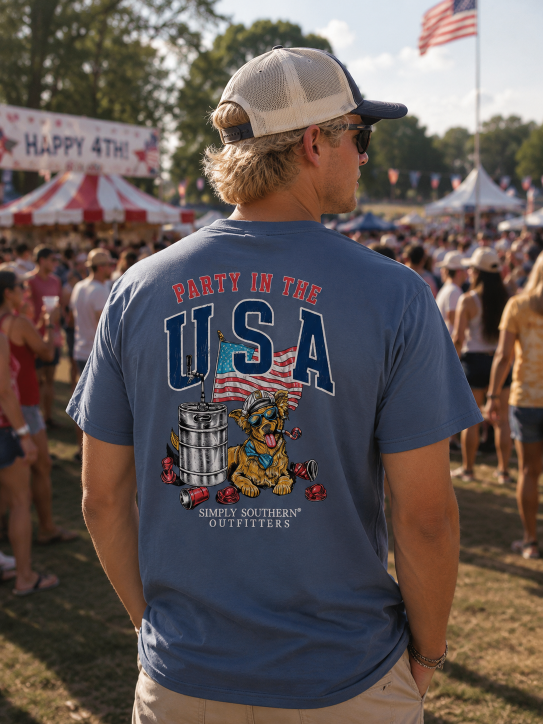 Simply Southern Outfitters USA Party Mineral Washed Unisex T-Shirt