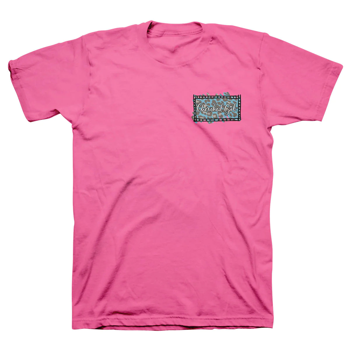 Cherished Girl Leopard Cross Faith T-Shirt - SimplyCuteTees
