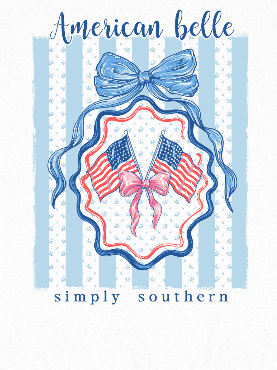 Simply Southern American Belle Long Sleeve Crew Sweatshirt - SimplyCuteTees