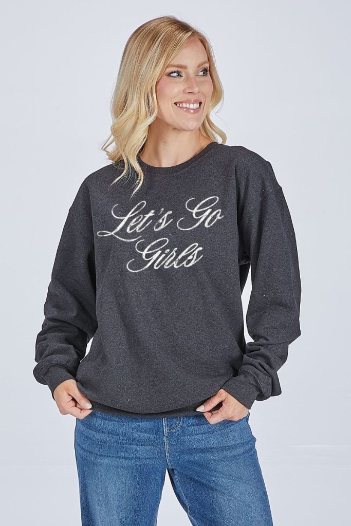 Simply Southern Go Girls Long Sleeve Crew Sweatshirt - SimplyCuteTees