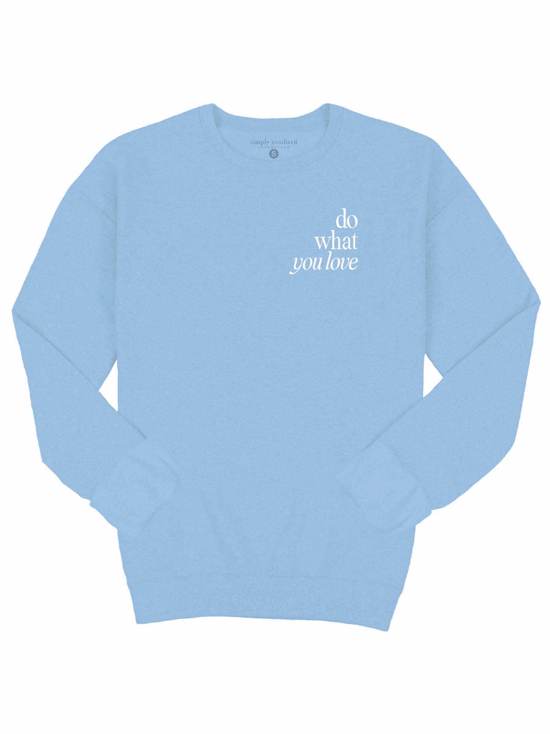 Simply Southern Love Lapis Long Sleeve Crew Sweatshirt - SimplyCuteTees