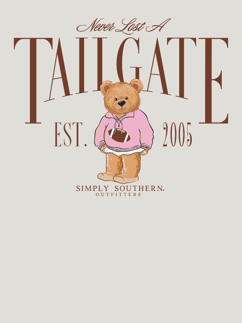 Simply Southern Tailgate Football Long Sleeve Crew Sweatshirt - SimplyCuteTees