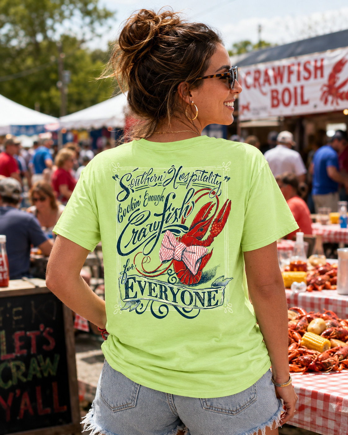 SALE Sweet Thing Southern Hospitality Crawfish for Everyone Girlie Bright T-Shirt