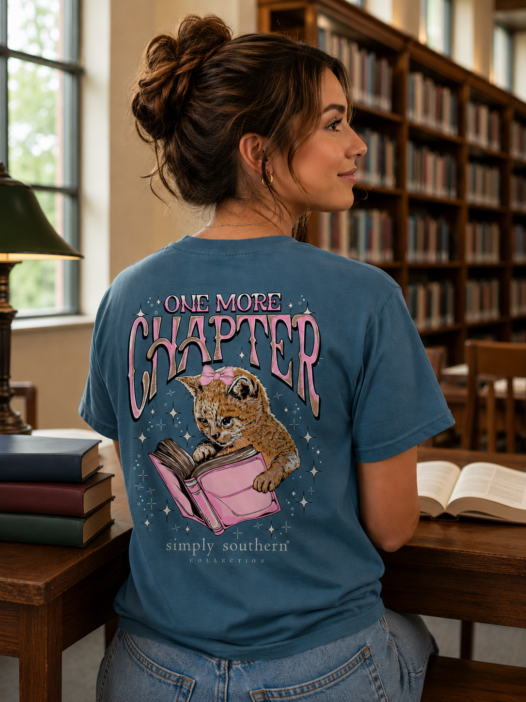 Simply Southern One More Chapter Cat T-Shirt