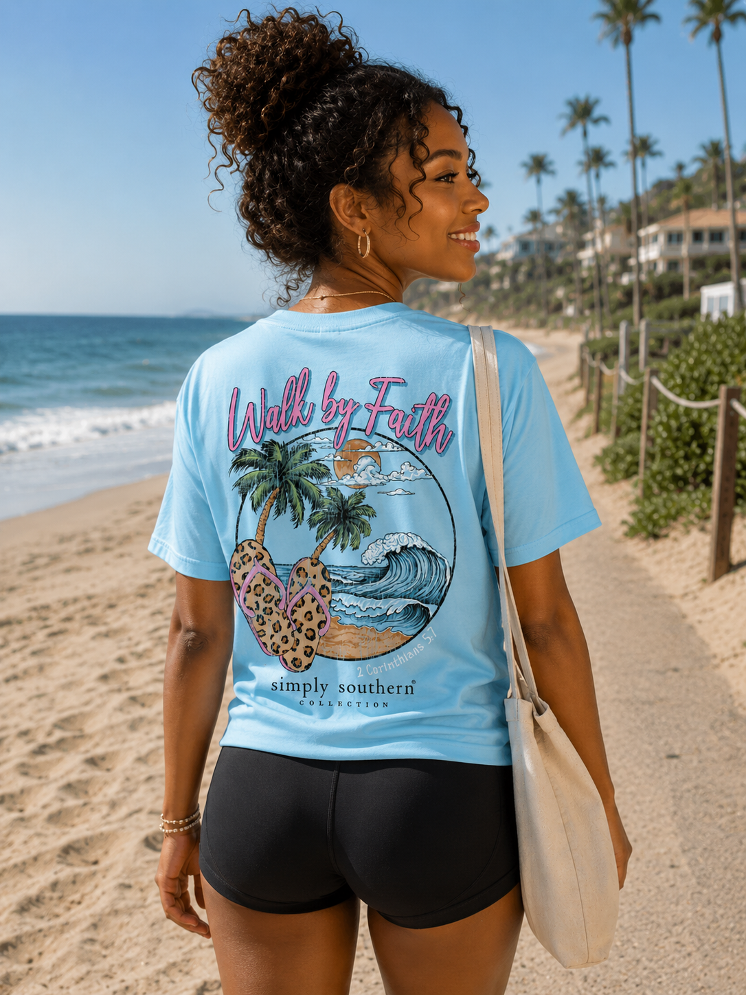 Simply Southern Walk By Faith Beach Agean T-Shirt