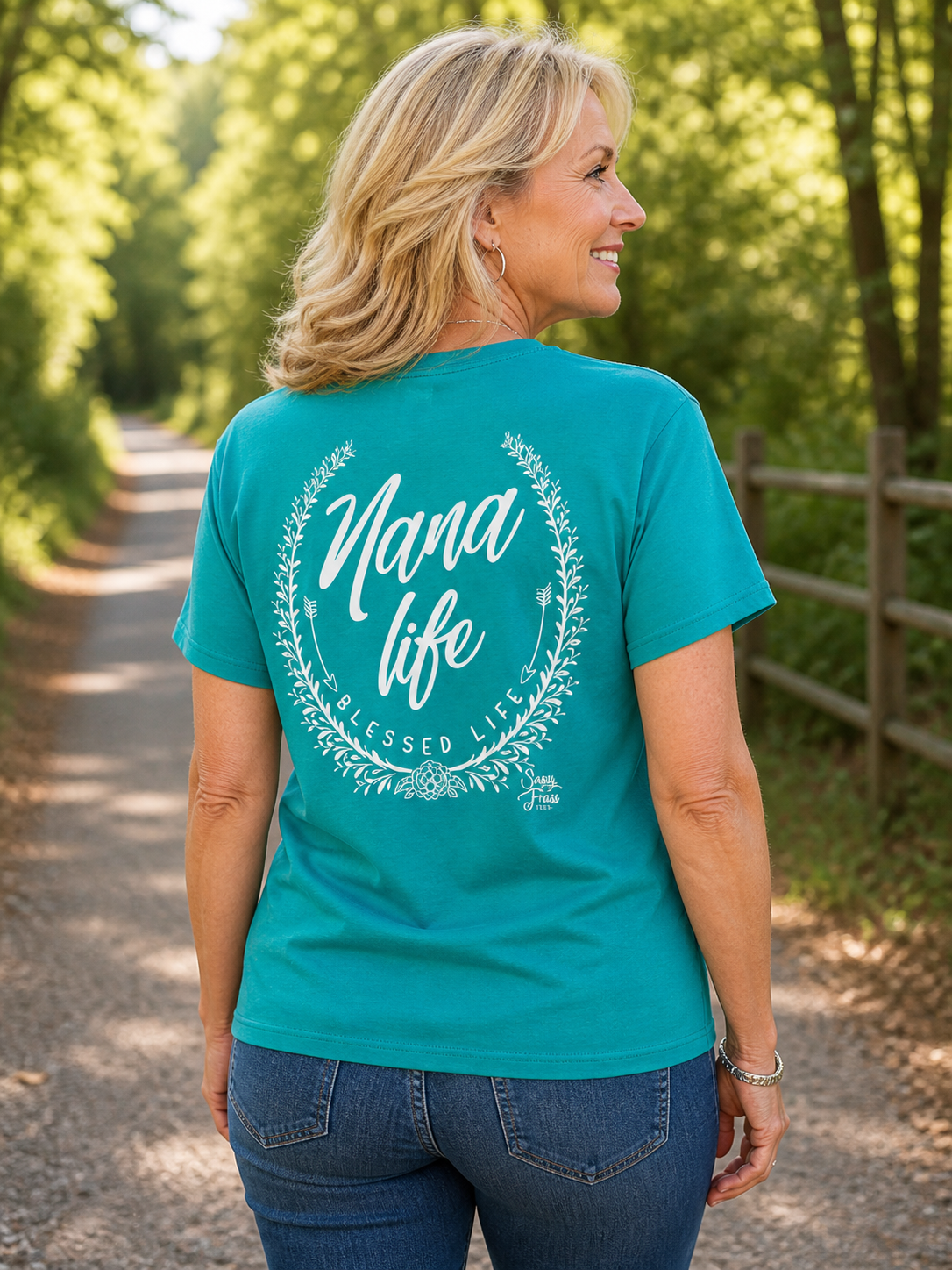 SALE Sassy Frass Nana Life Blessed Life Bright Girlie T Shirt