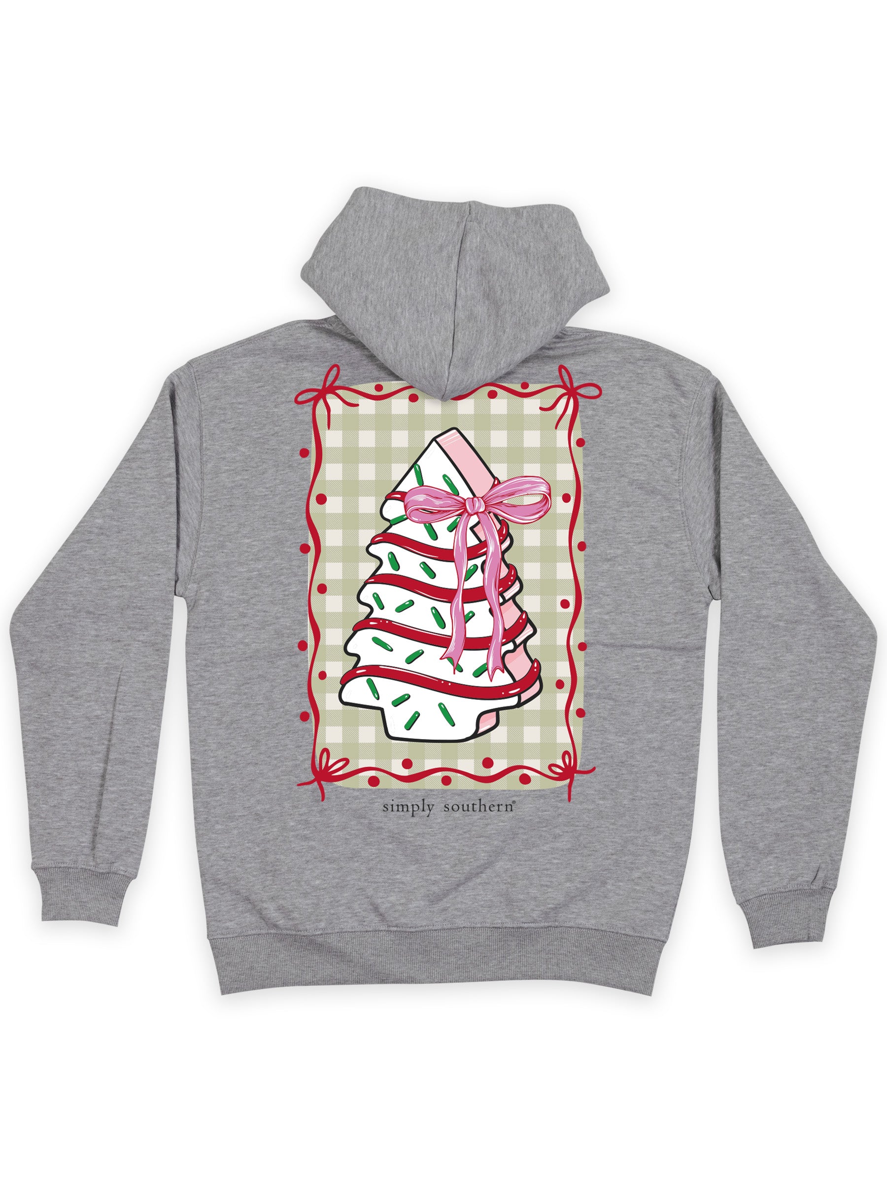 Simply Southern Christmas Tree Cake Holiday Long Sleeve Hoodie