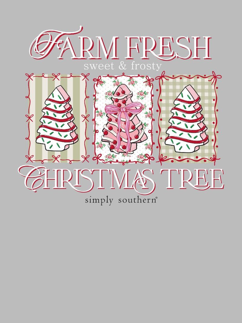 Simply Southern Christmas Tree Cake Holiday Long Sleeve Hoodie