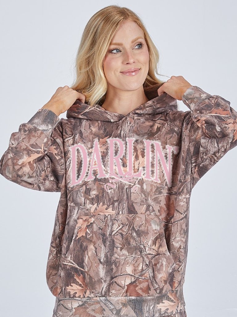 Simply Southern Darlin Camo Long Sleeve Hoodie - SimplyCuteTees